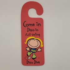 Carlton Cards Bubblegum Door Hanger Disco Diva Foam 3d  1997 Y2K