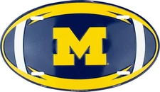 University of Michigan WOLVERINES Football Oval Sign Metal Man Cave Garage