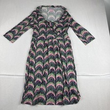 Lily Pulitzer Blayney Ruffle Neck V-Neck Dress Small Silk Blend #82754 floral