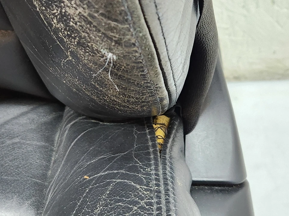 ✅ Asientos delanteros de pasajero convertibles OEM BMW E46 cuero negro con calefacción * Foto 2 de 4