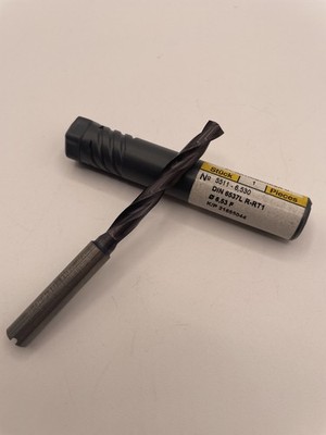 New Guhring 5511-6.530 RT100U 6.53mm .2571'' F Carbide Coolant Drill Germany