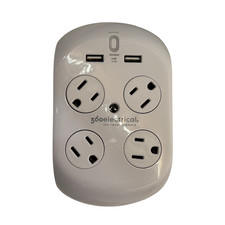 360 Electrical 36037 Rotating Surge Protector w/ 4 Outlet Dual USB 2.4A