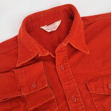 Frostproof 60s 70s 100 Cotton Red Flannel Shirt Mens XL Workwear Western Vtg