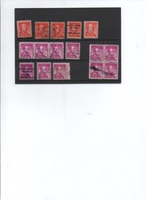 Znaczki USA 1955: Benjamin Franklin 1/2 C / Lincoln 4 C (sheet coil booklet)