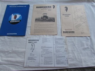 @Rabewerk Literature Folder Rotary Harrow Parts List (In German) Operating @