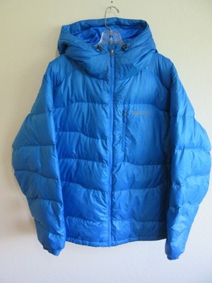 MARMOT Blue Puffer Down XL Hooded Full Zip Jacket