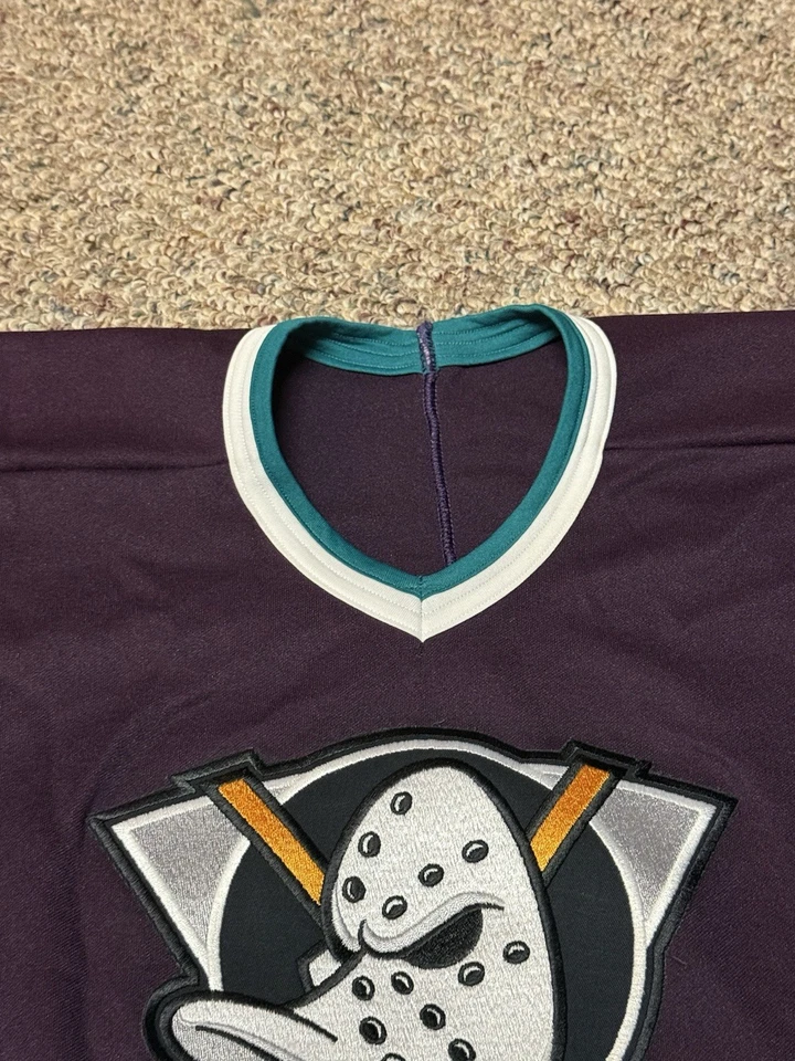 Camiseta deportiva vintage Anaheim Mighty Ducks CCM adulto talla XL NHL hockey para hombre años 90 Foto 4 de 4