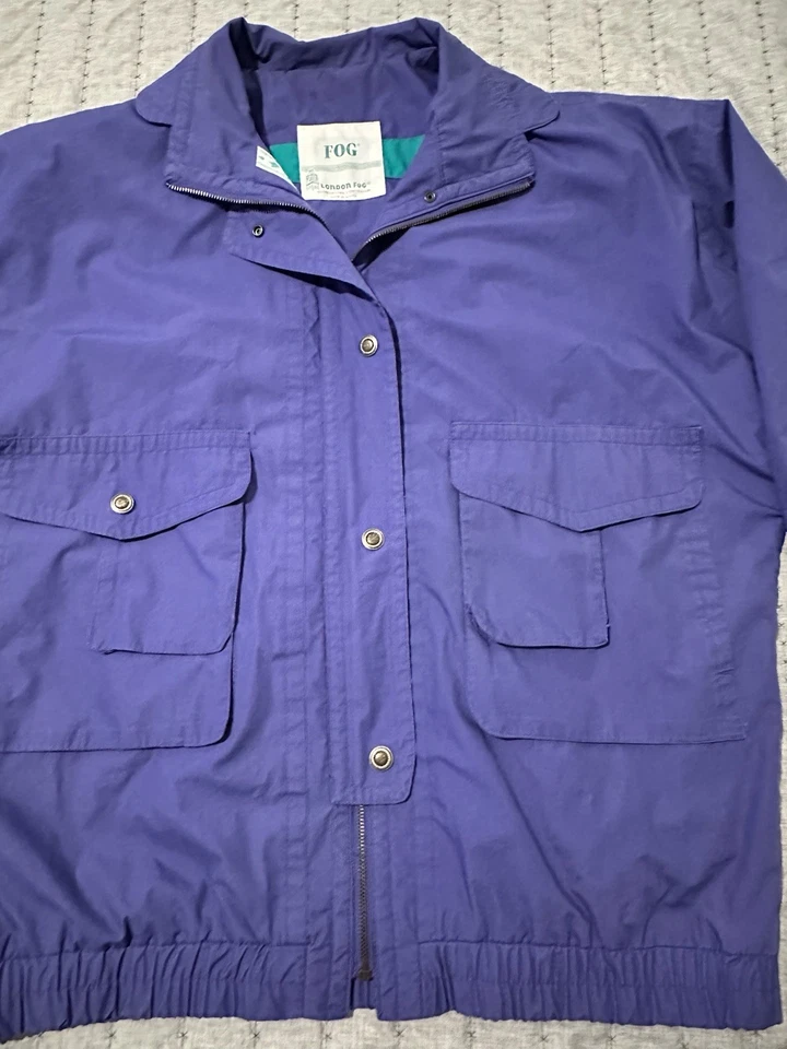London Fog Vintage 90’s Women’s Purple Coat Jacket XL 14/16 Excellent Condition - Image 3 of 4