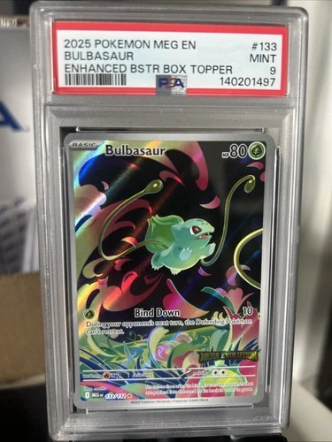 2025 Pokemon MEG EN Bulbasaur Enhanced bstr Box Topper PSA 9