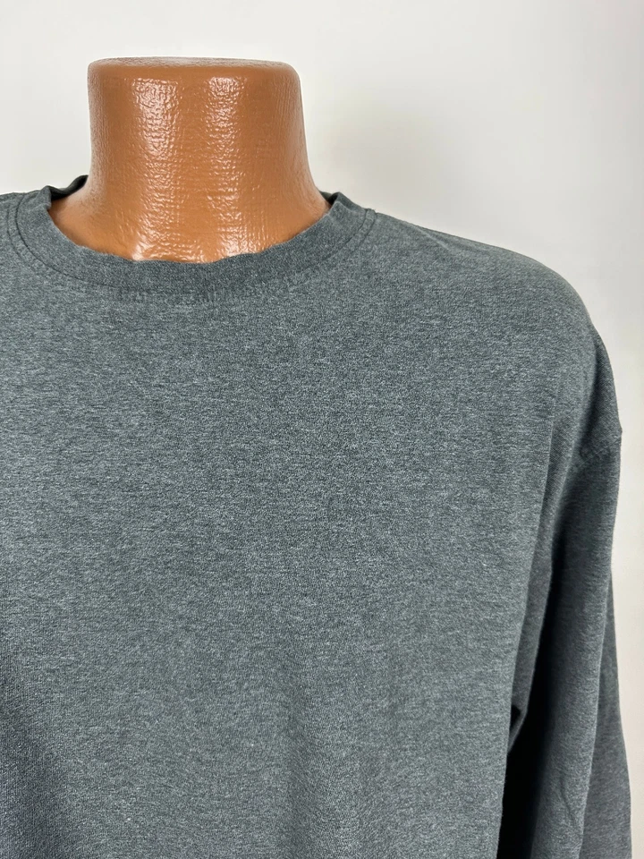 Camisa Fieldmaster Vintage Años 90 Hombres L Gris De Gran Tamaño Mínimo Blanco Algodón Pesado Foto 2 de 4