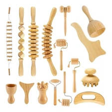 16Pcs Wood Therapy Massage Tools Set, Maderoterapia Kit for Body Sculpting