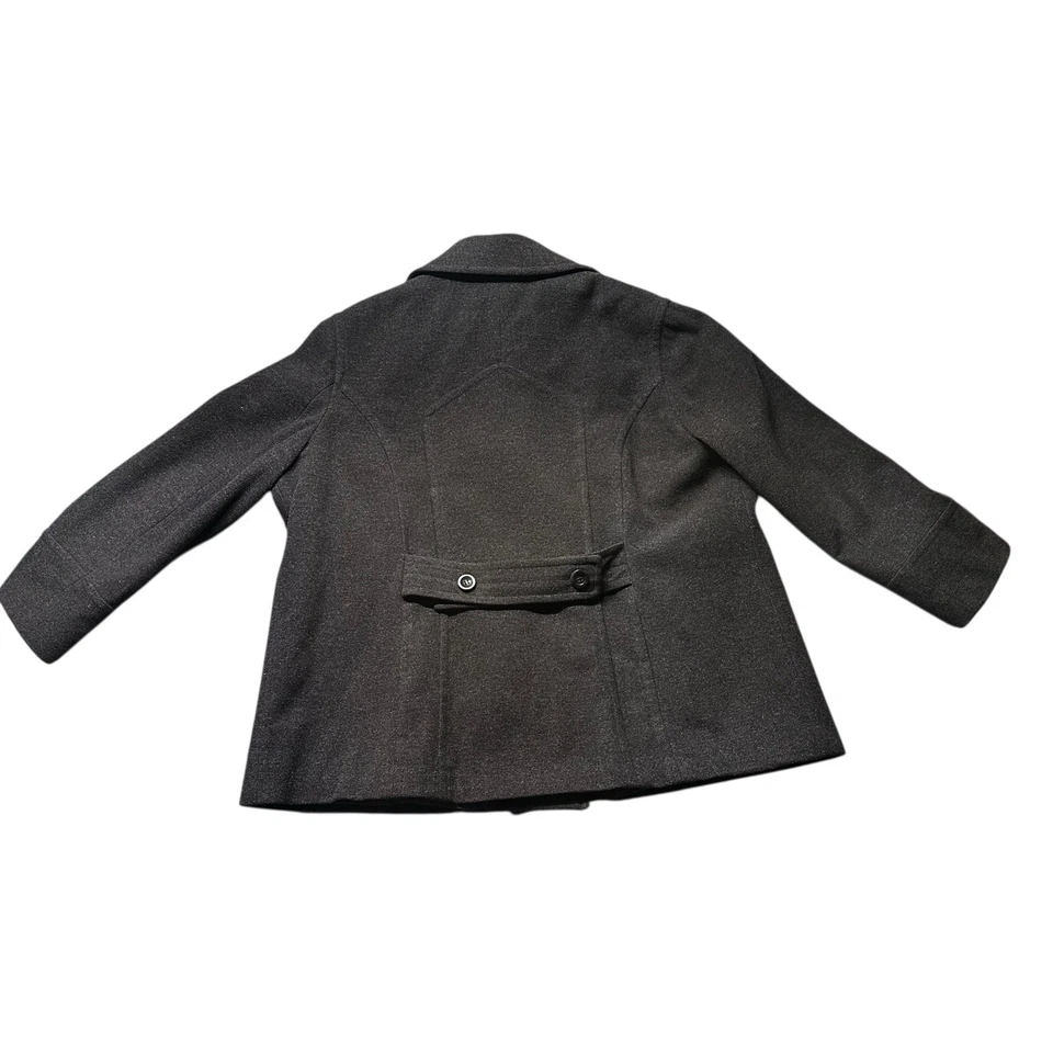 St Johns Bay женщин бушлат 2 X серый шерстяная смесь двубортный кнопка куртка - Изображение 3 из 4