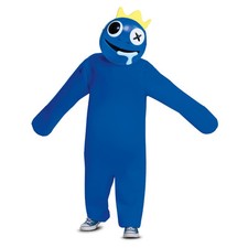 Rainbow Friends Blue Costume Kids Jumpsuit Halloween Cosplay Outfit M 7 8