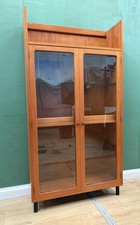 Mid Century Teak G Plan Glass Display Cabinet-Courier Delivery 