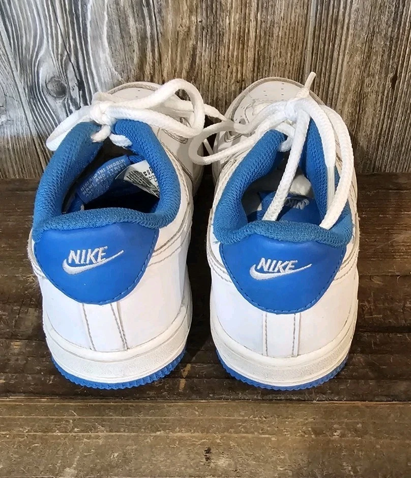 Nike Air Force 1 Bajo Blanco Azul Talla 2Y Niños Niños Foto 4 de 4