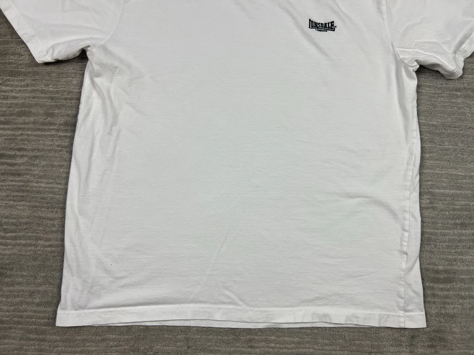 Lonsdale London Shirt Mens XL White Short Sleeve Crew Neck - Image 3 of 4