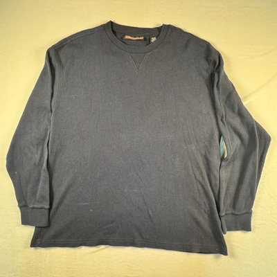 #ad #ad Craftsman Mens XXL Navy Blue Waffle Knit Thermal Long Sleeve Shirt Workwear $17.91