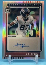 A.T. Perry #SSH-AT Signature Series Auto 2025 Optic Football Broncos