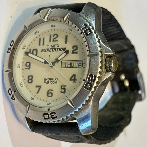 timex expedition indiglo wr 100m Mens Vintage Watch