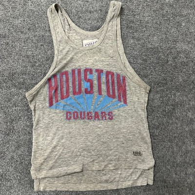 Bike Tank Top Mens Size M Gray Houston Cougars Athletic Graphic Sleeveless Shirt