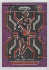 2021-22 Panini Prizm Purple Wave Prizm Greg Brown III #291 10ba