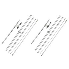 2 Pack 11ft Feather Flag Pole Kit, Fits 8ft Windless Swooper Flags, Heavy Dut...
