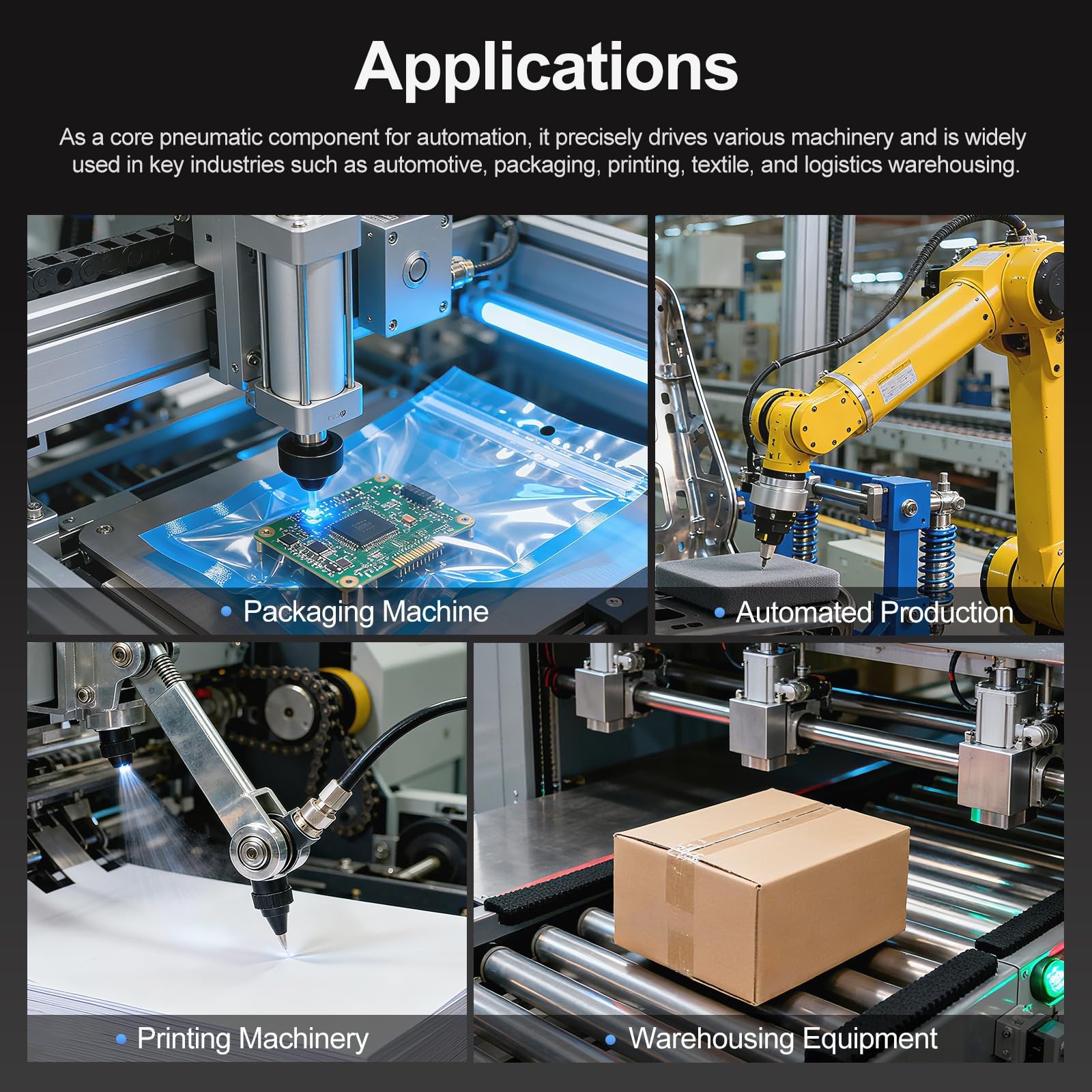 6 Space Pneumatic Solenoid Valve 4V210-08 AC 24V Single Head 2 Position 5 Way...