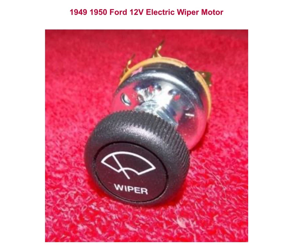 1949 1950 Ford 12V Electric Wiper Motor Kit w/ shaft extension - Image 2 of 4