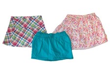 Girl Skorts Lot of 3 Size 10/12 Cotton Plaid Floral Multicolor
