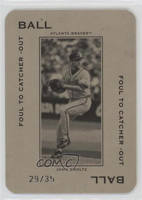 2005 Donruss Throwback Threads Ball Foul to Catcher -Out 29/35 John Smoltz 0l2