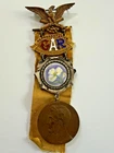 Antique 1909 GAR 43rd National Representative Badge Lincoln Centennial Salt Lake