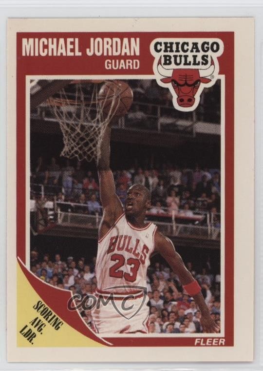 1989-90 Fleer Michael Jordan #21 HOF 0i1b