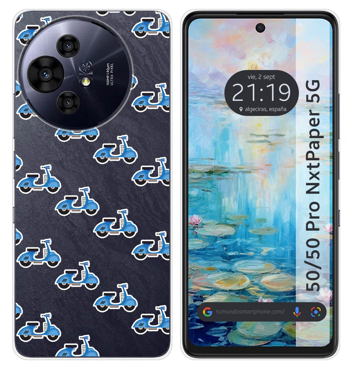 Custodia In Silicone Per TCL 50 / 50 Pro NXTPAPER 5G Design Scooter Disegni