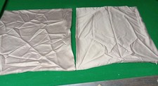 2 Soft Silky Pillowcases Zip Close 18x18" Light Sand Brown For Throw Or Bed