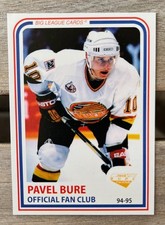 1994-95 PAVEL BURE Official Fan Club hockey card rare HOF Vancouver Canucks