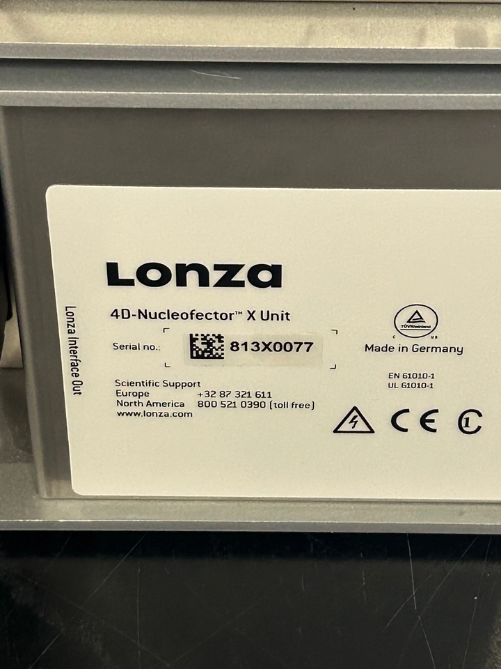 Lonza 4D Nucleofector Nucleofection Transfection System Core Unit & X ...