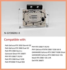 Granzon GPU Water Block For Palit RTX 3060 Dual OC/GALAX RTX3060 N-GY3060XJ-X
