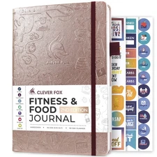 Fitness & Food Journal – Nutrition & Workout Planner for Women & Men – Diet &...