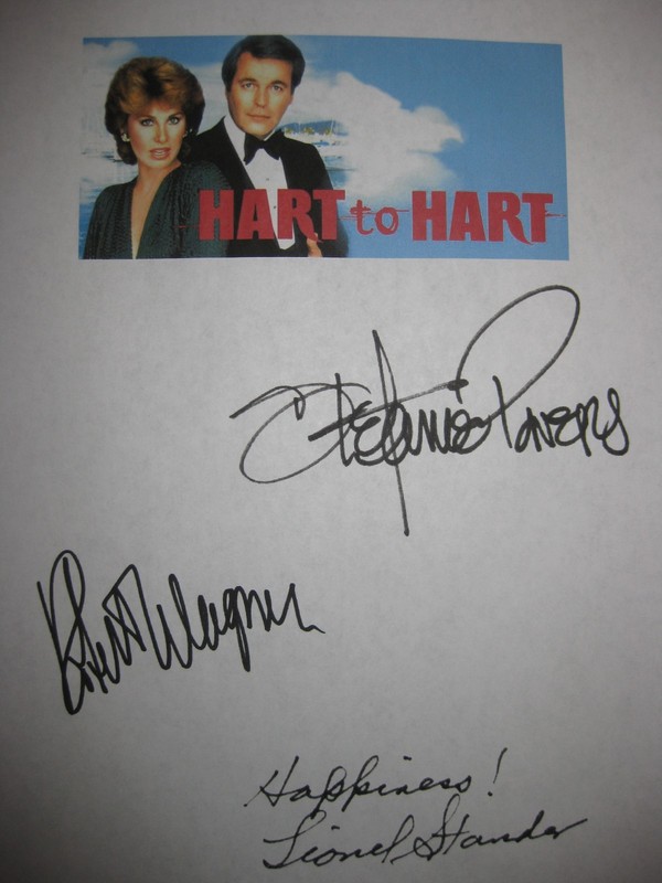 Hart to Hart signed TV Pilot Script Robert Wagner Stefanie Powers Stander reprnt