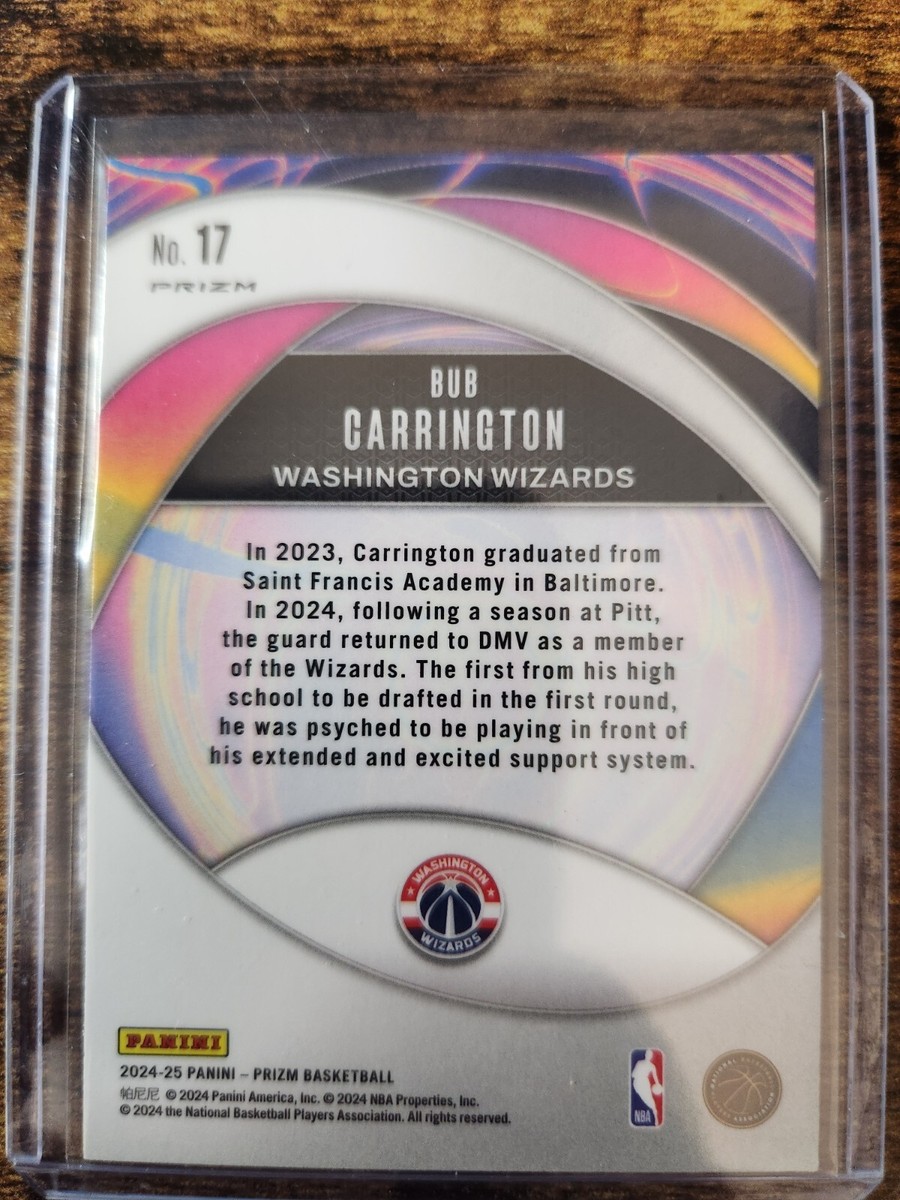 2024-25 Panini Prizm Bub Carrington Instant Impact Silver Holo 