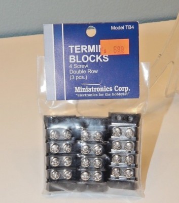 Miniatronics #TB4 4-Screw Terminal Blocks 3-Pack NEW