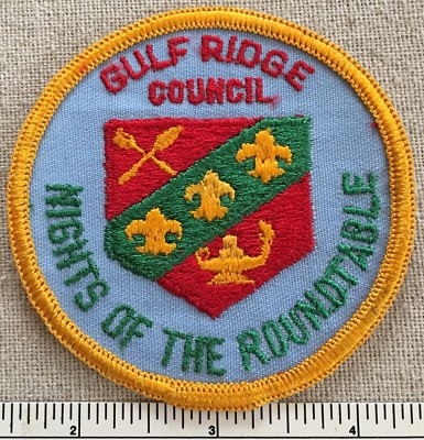 Vintage GULF RIDGE COUNCIL Boy Scout Nights of the Roundtable PATCH Florida Camp