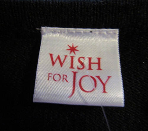 WISH FOR JOY CARDIGN SWEATER BLACK / RED-BIRD HOLIDAY DESIGN APPLIQUÉS SEQUINS L - Picture 10 of 14