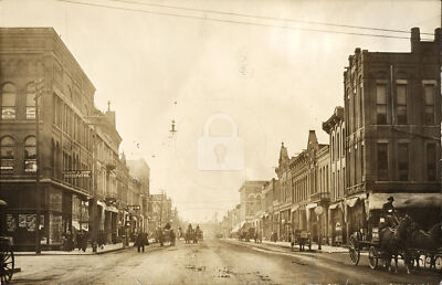 #ad #ad Front St. Mankato MN Minnesota 2 1907 RPPC Photo Postcard Copy $4.95