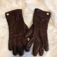 COACH leather gloves with cashmere lining-Sz 7