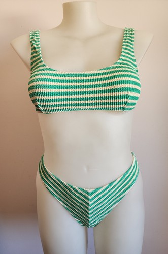 Billabong Ladies Green White Lina 2 Piece Bikini Swimsuit Set Size 14 / XL New - Picture 2 of 15