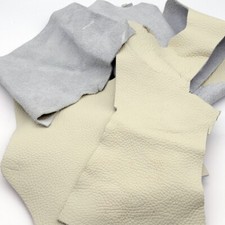 8,40€/kg Hellbeige 500g Nappaleder Lederreste Paket echtes Leder Verschnitt