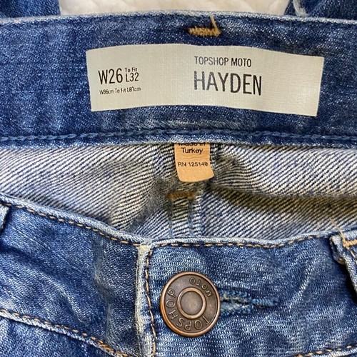 Topshop Women's Jeans Size 26 Ripped Button Fly Hayden Boyfriend High-Rise - Picture 8 of 9