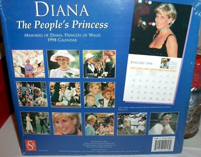 Diana Calendar`1998`The Peoples Princess,Memories Of Diana Princess Of  Wales,New | eBay
