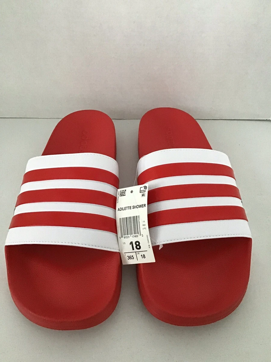 Adidas Adilette Shower ARSENAL Slides Men s Size 18 EG1212 NWOB eBay
